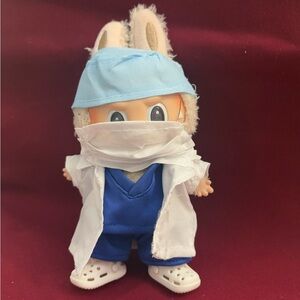 6 Piece Doctor/Nurse/Health Care Uniform for your Labubu. (Doll not included).